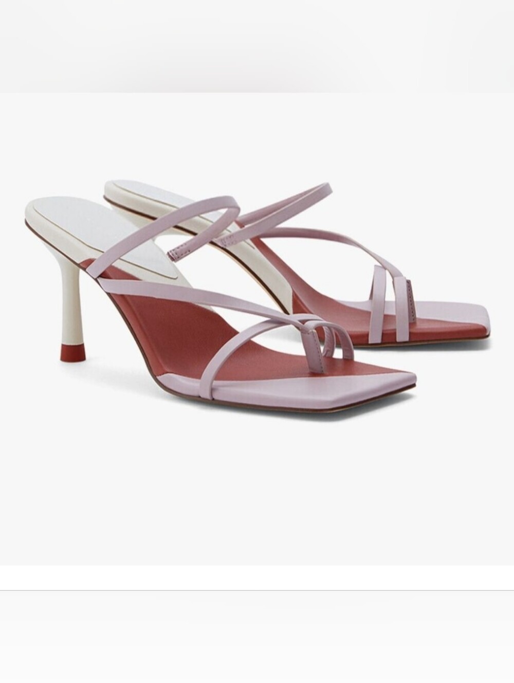 Charles & Keith Colorblock Strappy Mules Sandals 40